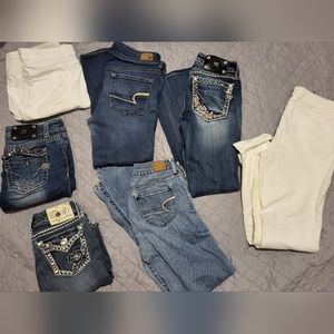 Miss Me, American Eagle Blue Jeans